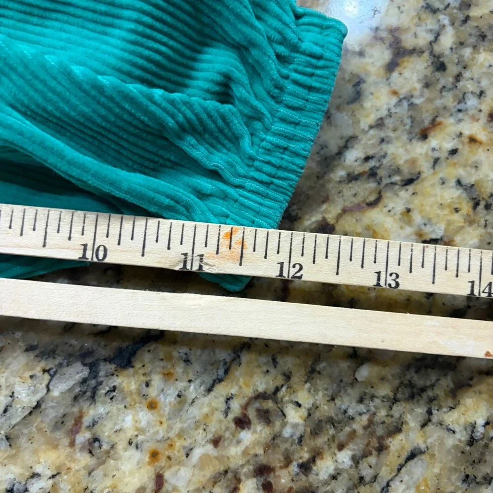 Vintage Carters Teal Green Corduroy Pants Toddler 24 Months Elastic Waist USA